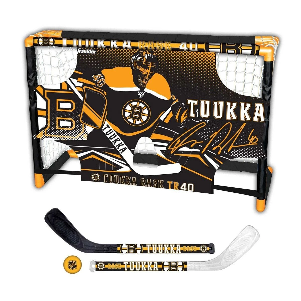 Tuukka Rask Franklin Mini Hockey Goal & Target Set 1 Tuukka Rask Franklin Mini Hockey Goal & Target Set