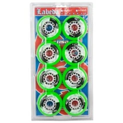 Labeda Shooter 83A Roller Hockey Wheel - Green - 8 Pack -Ice Hockey Equipment Shop 1448118