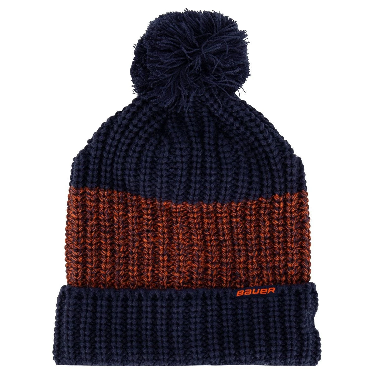 Bauer New Era Rib Stripe Pom Knit Beanie 1 Bauer New Era Rib Stripe Pom Knit Beanie