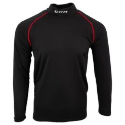CCM Senior Athletic Fit Long Sleeve Shirt W/Integrated Non-BNQ Neck Protection