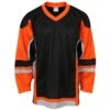 Stadium Youth Hockey Jersey - Black/Orange/Gray