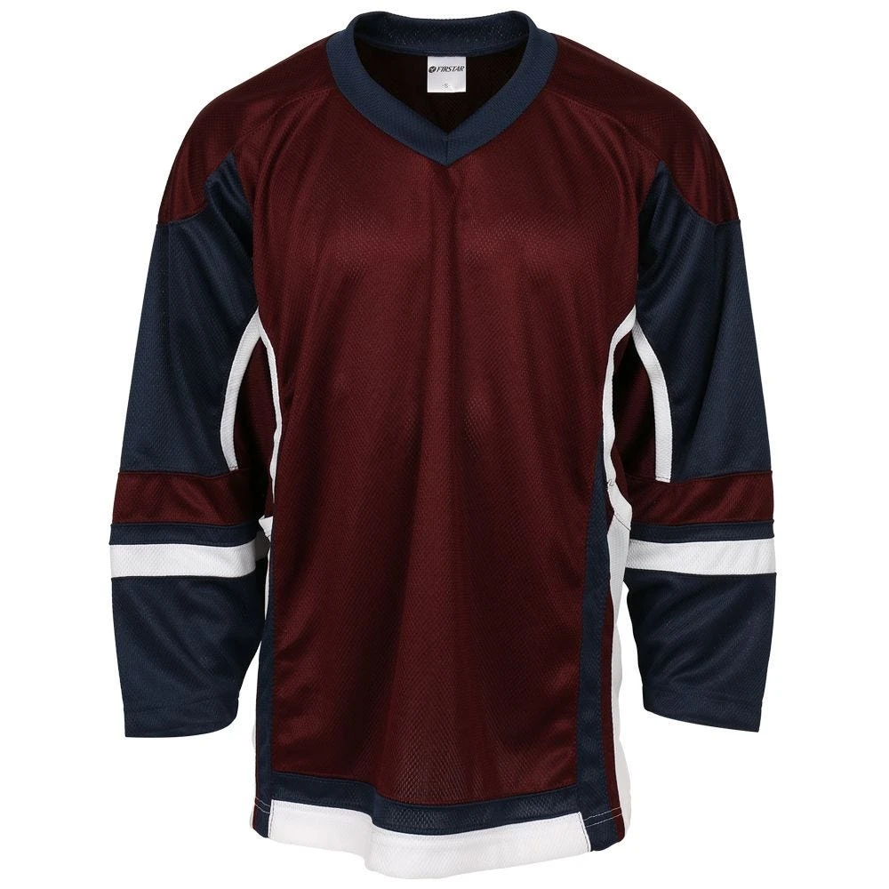Stadium Youth Hockey Jersey - Maroon/Navy/White 1 Stadium Youth Hockey Jersey - Maroon/Navy/White