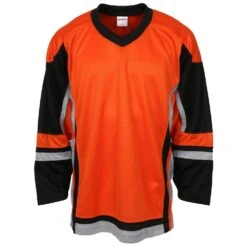 Stadium Adult Hockey Jersey - Orange/Black/Gray