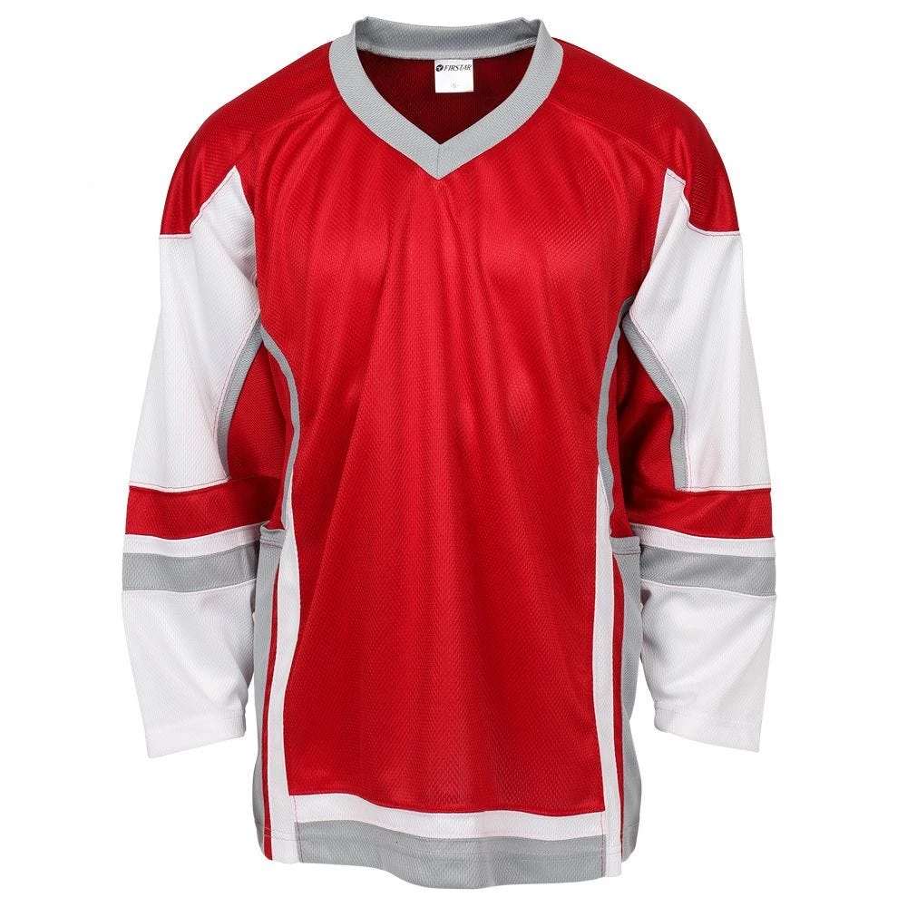 Stadium Youth Hockey Jersey - Red/White/Gray 2 Stadium Youth Hockey Jersey - Red/White/Gray - Image 2