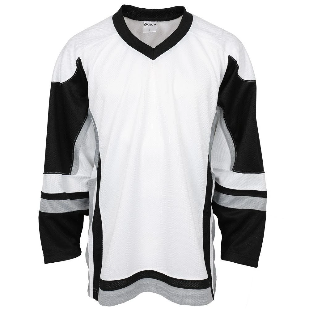 Stadium Youth Hockey Jersey - White/Black/Gray 2 Stadium Youth Hockey Jersey - White/Black/Gray - Image 2