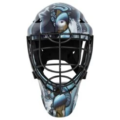 Seattle Kraken Franklin GFM 1500 Goalie Face Mask -Ice Hockey Equipment Shop franklin hockey street goalie mask gfm 1500 sea inset2